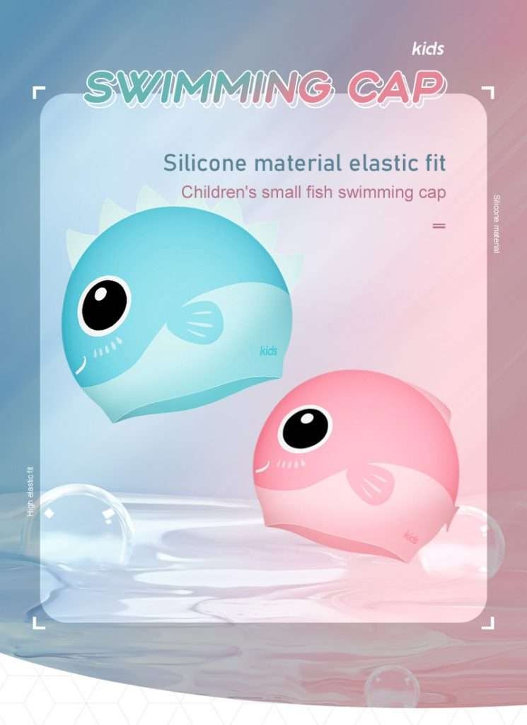 Cartoon Fish Swim Caps