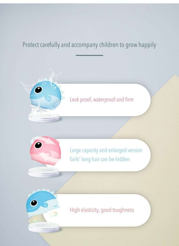 Cartoon Fish Swim Caps